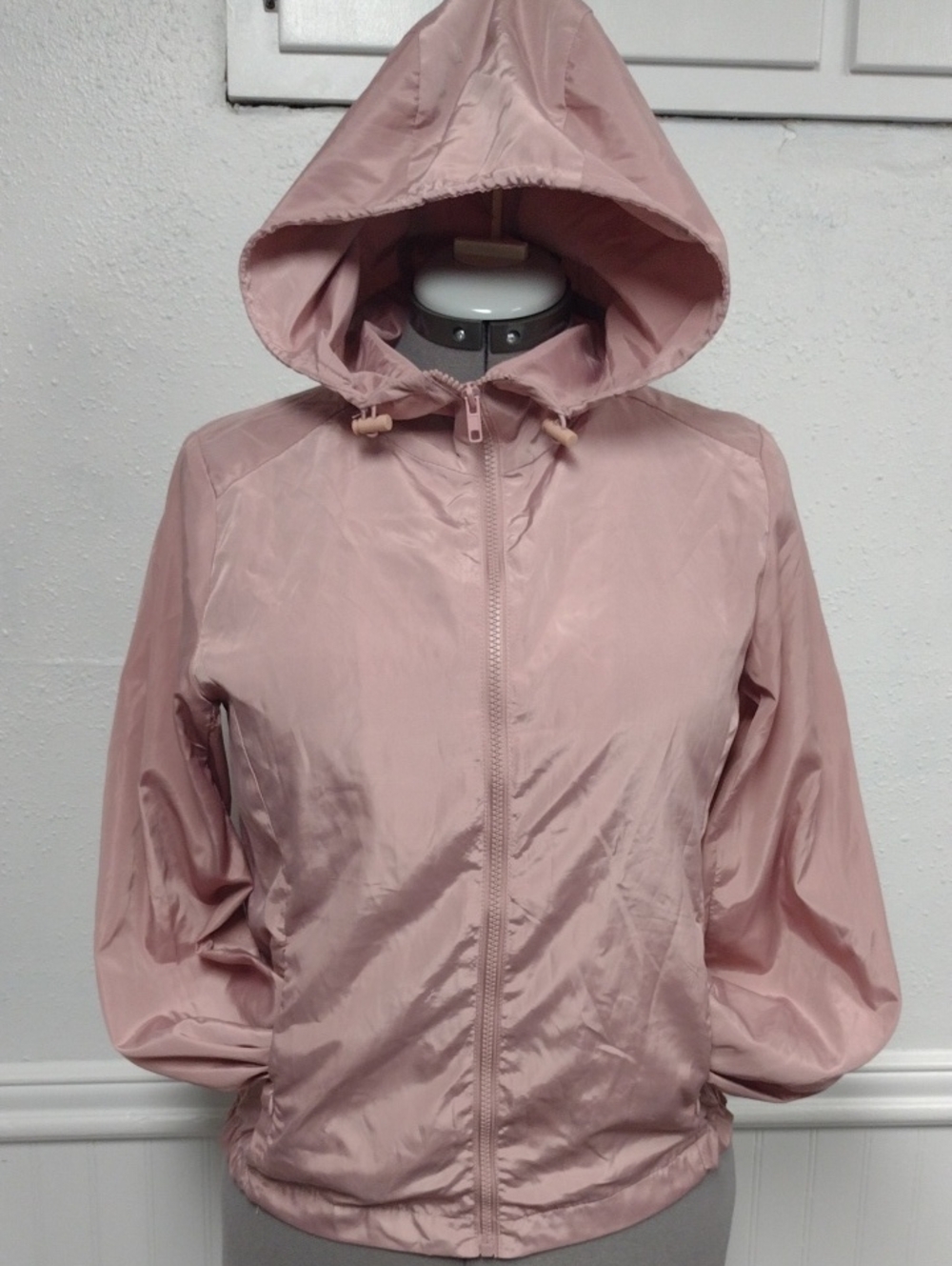 Daisy Blush Pink Hooded Bomber Jacket